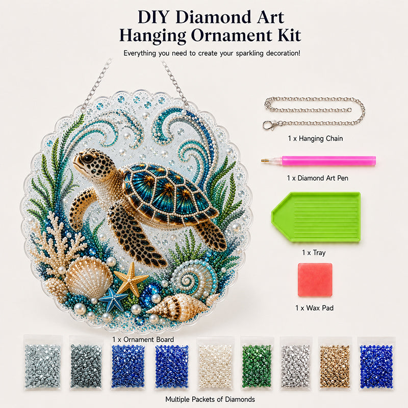 🌊✨ Ocean Theme Pearl Art DIY Kit – Relaxing Craft for Stunning Coastal Artwork