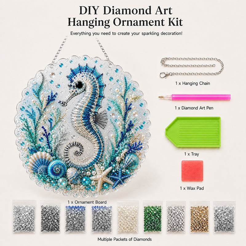 🌊✨ Ocean Theme Pearl Art DIY Kit – Relaxing Craft for Stunning Coastal Artwork