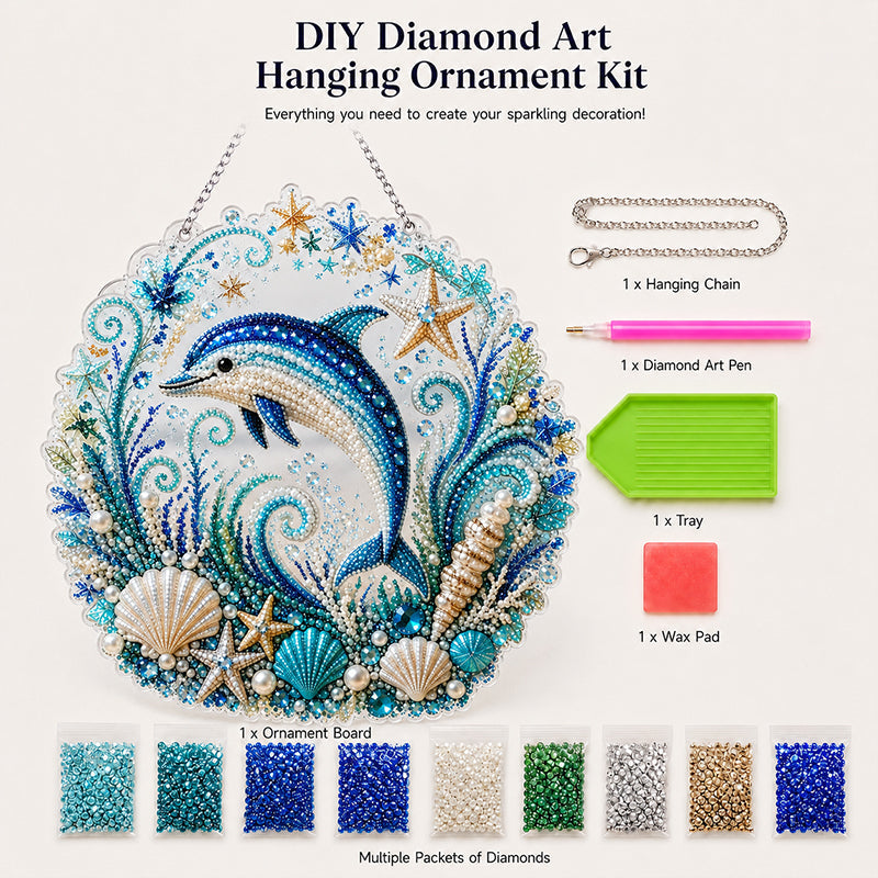 🌊✨ Ocean Theme Pearl Art DIY Kit – Relaxing Craft for Stunning Coastal Artwork