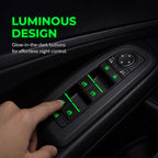 Car Window Lift Switch Luminous Stickers - Colorful Night Glow Warning Button Decal