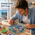 🌊✨ Ocean Theme Pearl Art DIY Kit – Relaxing Craft for Stunning Coastal Artwork