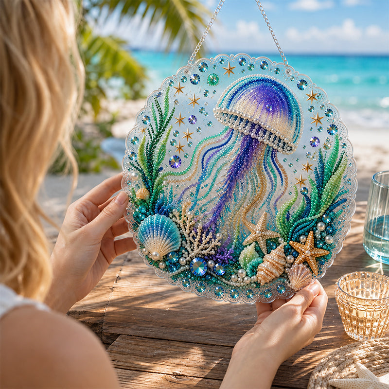 🌊✨ Ocean Theme Pearl Art DIY Kit – Relaxing Craft for Stunning Coastal Artwork