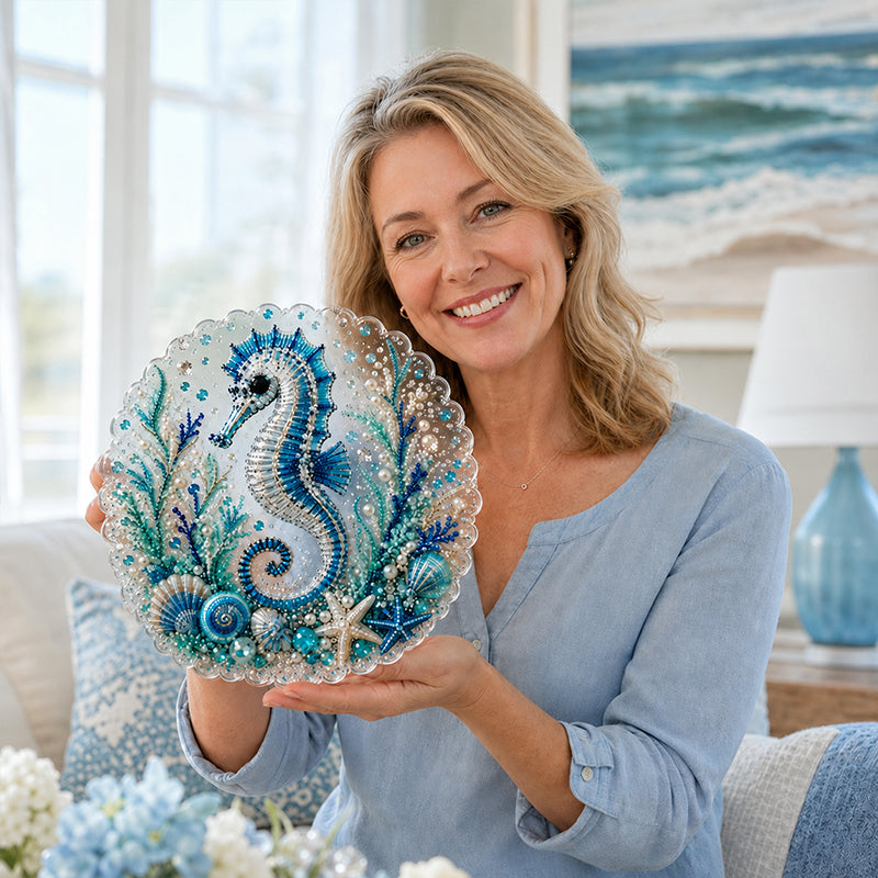 🌊✨ Ocean Theme Pearl Art DIY Kit – Relaxing Craft for Stunning Coastal Artwork