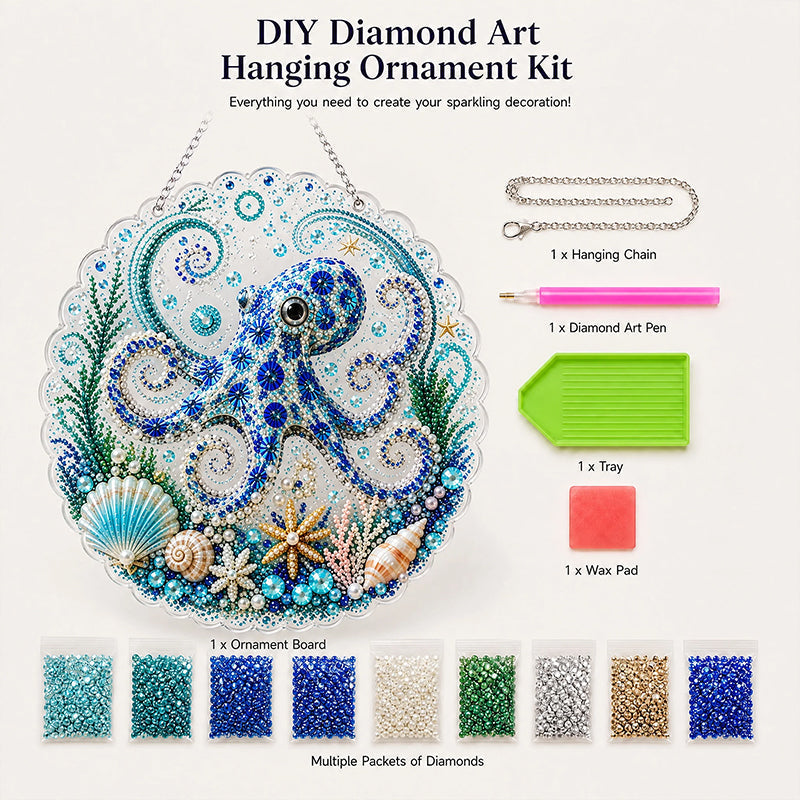 🌊✨ Ocean Theme Pearl Art DIY Kit – Relaxing Craft for Stunning Coastal Artwork