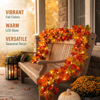 Autumn Maple Leaf Garland Decoration Set | Create a Warm Autumn Home Atmosphere