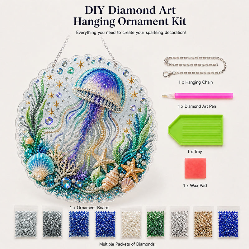 🌊✨ Ocean Theme Pearl Art DIY Kit – Relaxing Craft for Stunning Coastal Artwork