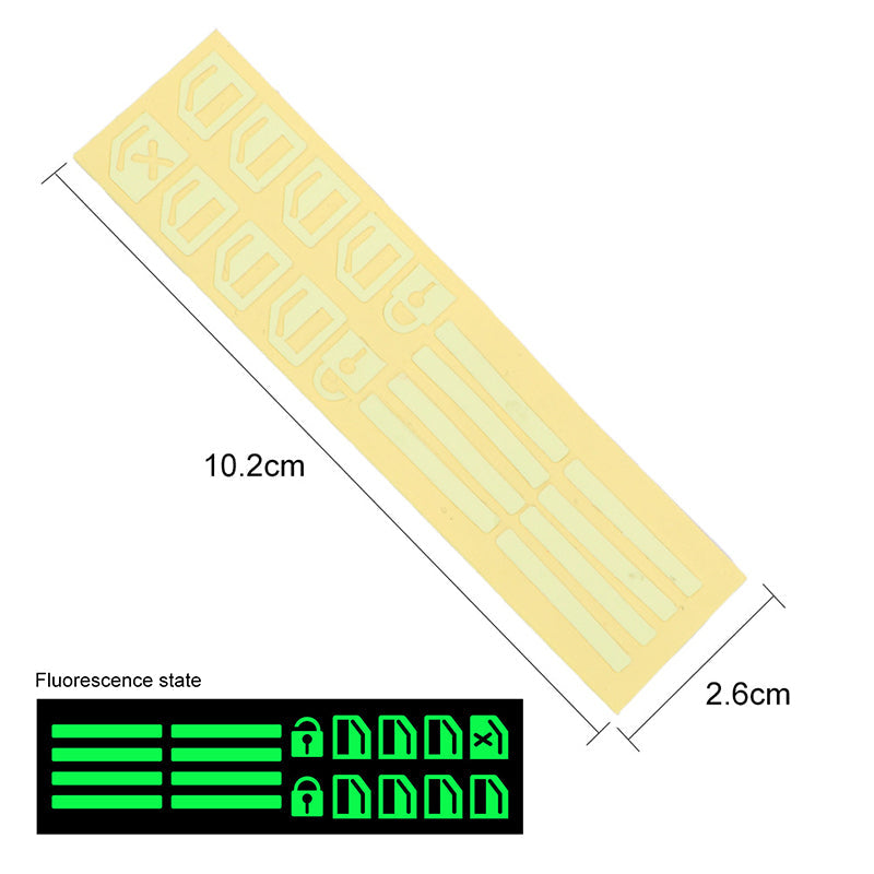 Car Window Lift Switch Luminous Stickers - Colorful Night Glow Warning Button Decal